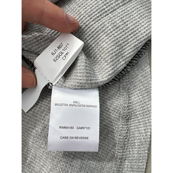 NFL Long Sleeve Waffle Knit Tee Womens M Panthers Gray Cotton Blend College NEW - Picture 7 of 8